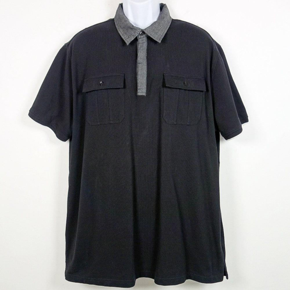Sean John Black Gray Polo Shirt Men's 3XL Hip Hop